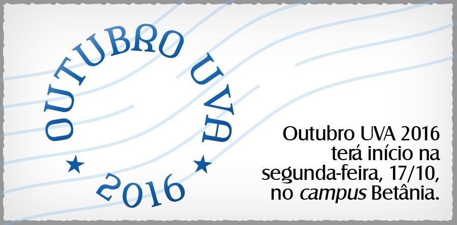 Encontros de Iniciação à Docência e Pedagógico abrirão programação do Outubro UVA 2016 na segunda-feira, 17 de outubro, no campus Betânia