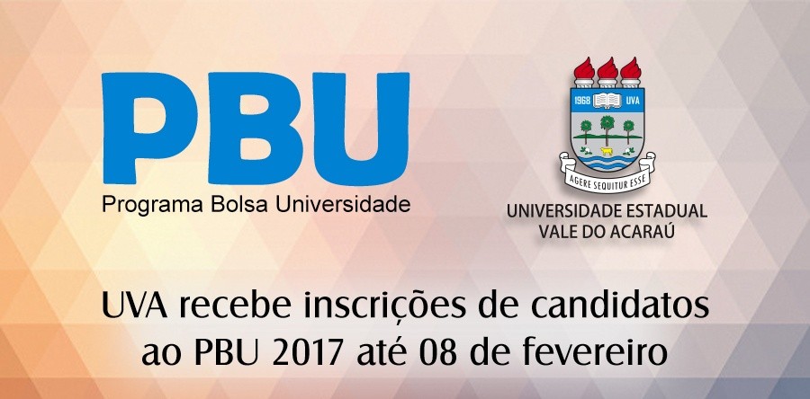 UVA recebe inscrições de candidatos ao PBU 2017 até 8 de fevereiro