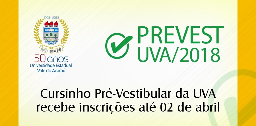 Cursinho Pré-Vestibular gratuito da UVA recebe inscrições até 2 de abril