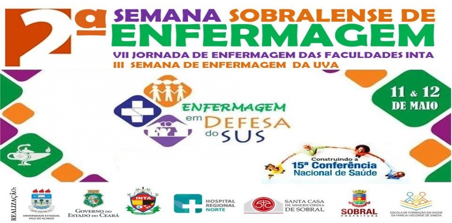 II Semana Sobralense de Enfermagem será realizada nos dias 11 e 12 de maio