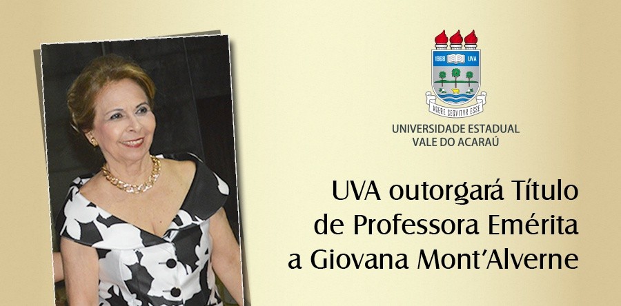 UVA outorgará Título de Professora Emérita à Giovana Mont’Alverne