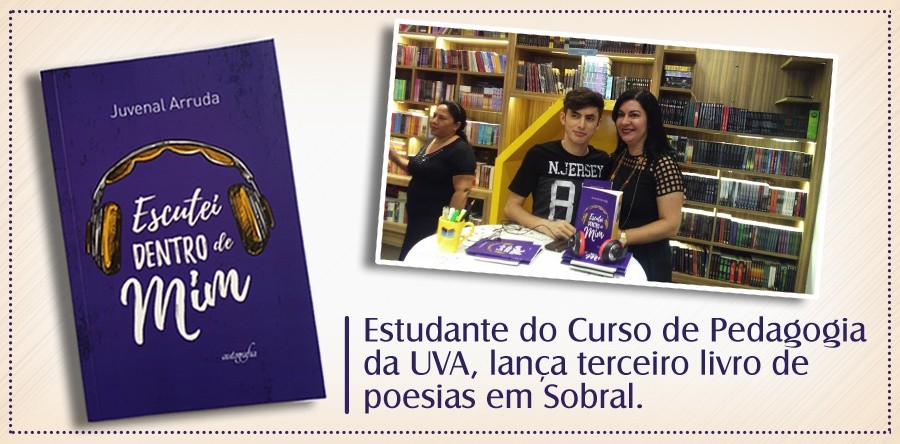 Estudante do Curso de Pedagogia da UVA lança terceiro livro de poesias em Sobral
