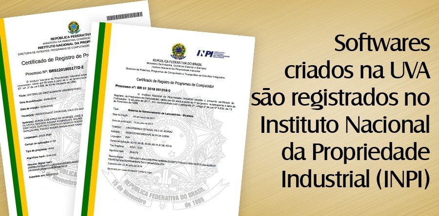 Softwares criados na UVA são registrados no Instituto Nacional da Propriedade Industrial (INPI)