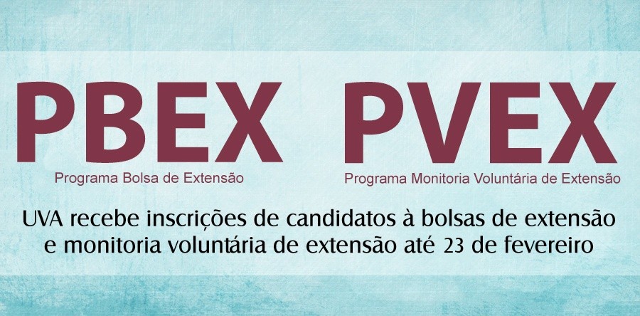 UVA recebe inscrições de candidatos à bolsas de extensão e monitoria voluntária de extensão até 23 de fevereiro