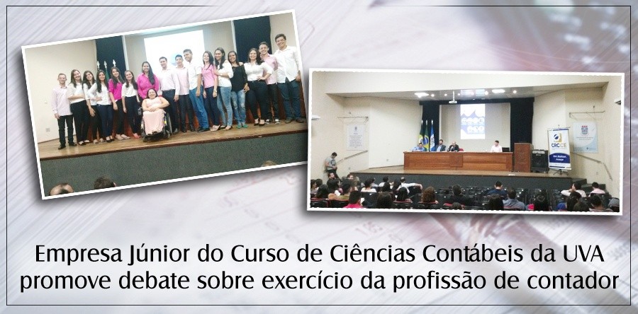 Empresa Júnior do Curso de Ciências Contábeis da UVA promove debate sobre exercício da profissão de contador