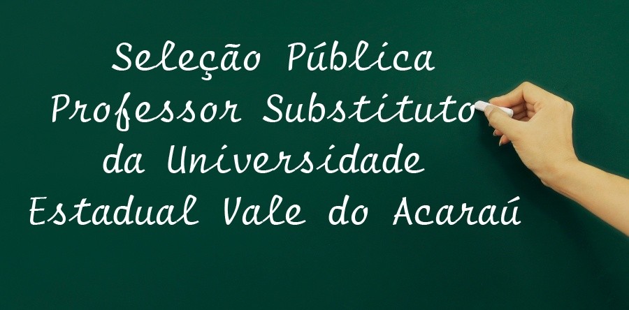Inscrições para Seleção Pública de Professores Substitutos da UVA terão início em 4 de maio