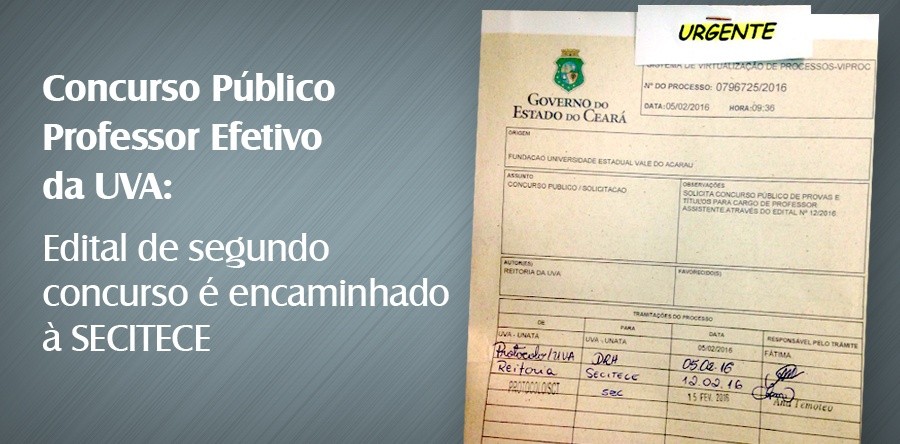 UVA formaliza entrega à SECITECE de Edital do segundo Concurso Público para professores efetivos