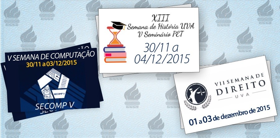Cursos de História, Direito e Computação da UVA promovem eventos acadêmicos durante a semana