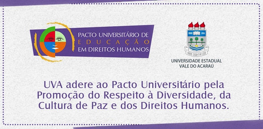 UVA adere ao Pacto Universitário pela Promoção do Respeito à Diversidade, da Cultura de Paz e dos Direitos Humanos