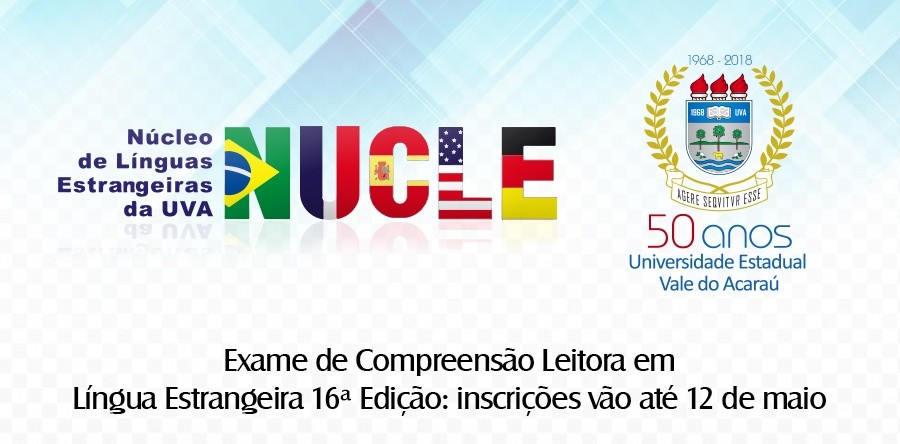 Exame de Compreensão Leitora em Língua Estrangeira 16ª Edição: inscrições vão até 12 de maio