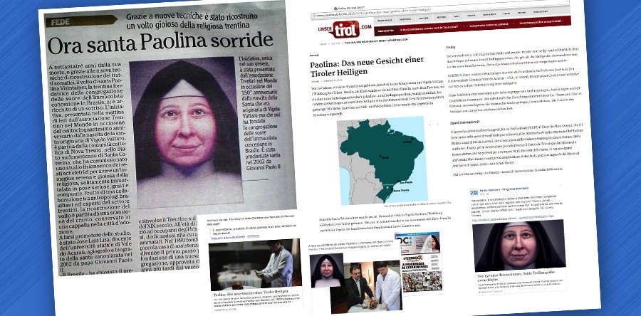 Reconstituição do rosto de Santa Paulina com participação de professor da UVA é destaque em imprensa internacional