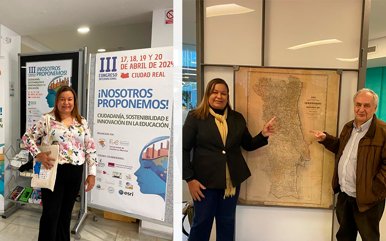 Professora da UVA realiza visita técnica ao IGOT/UL, em Portugal e participa de evento na Universidad Castilla- La Mancha, na Espanha.