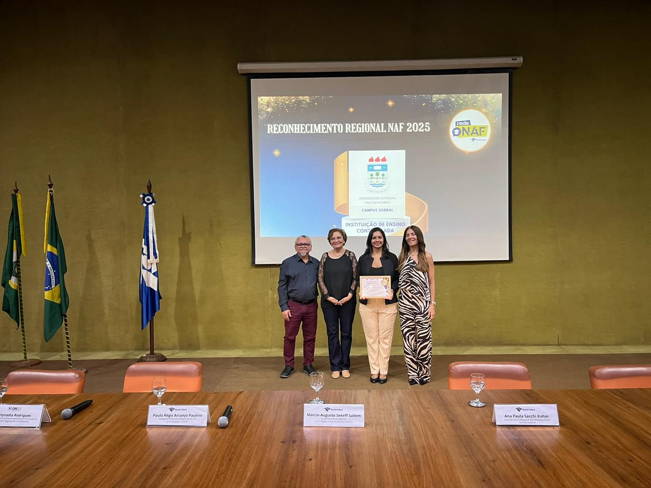 Núcleo de Apoio Contábil e Fiscal da UVA recebe Reconhecimento Regional NAF 2025 da Receita Federal