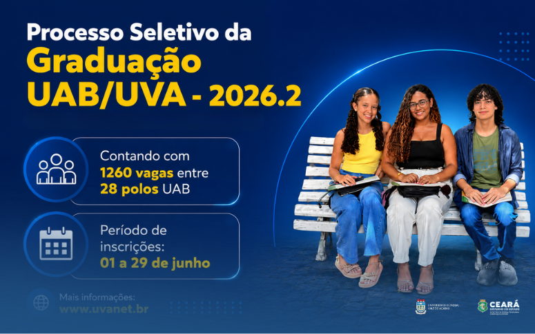UVA abre seleção para 1.260 vagas em cursos de graduação a distância pelo Programa Universidade Aberta do Brasil